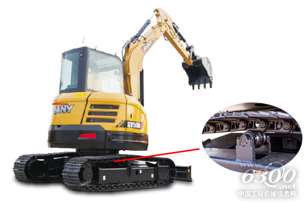 ▲ 三一SY50U采用三一专供的<a href=//product.d1cm.com/brand/kubota/ target=_blank>久保田</a>发动机